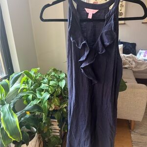 Lilly Pulitzer Women's Navy Ruffle Tank Dress